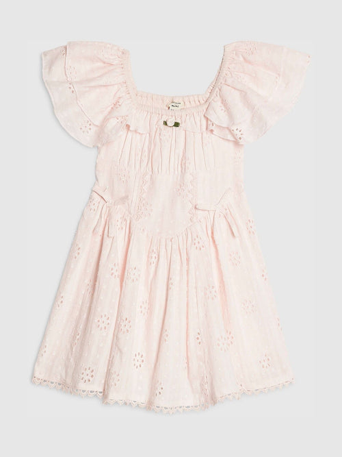 Dsiney Kidz - River Island Pink Broderie Rosette Dress image 1