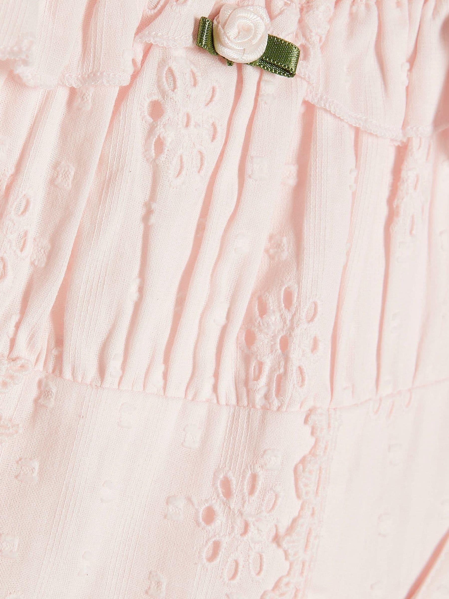River Island Pink Broderie Rosette Dress image 3