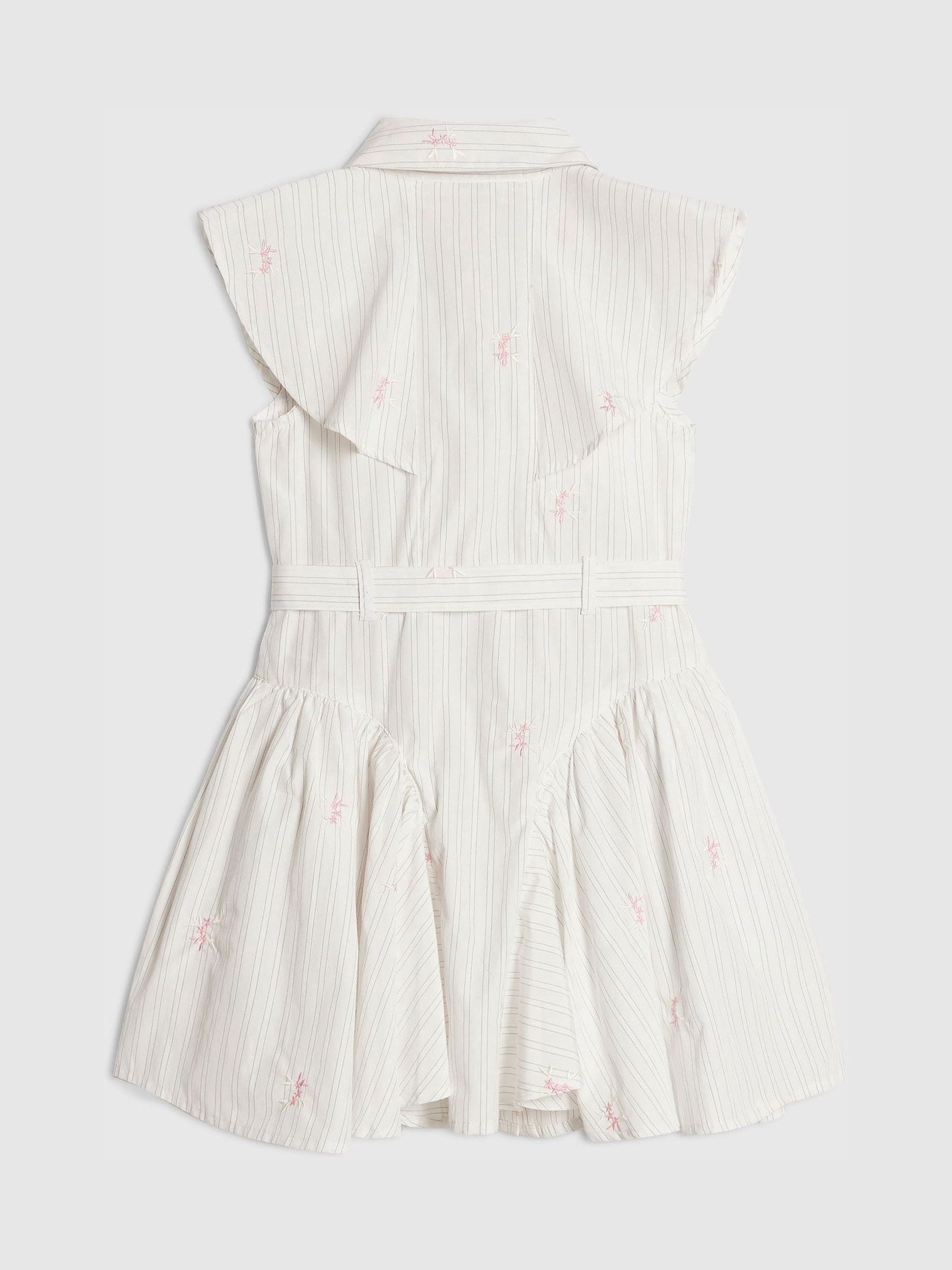 Dsiney Kidz - River Island Cream Stripe Prom Dress image 2