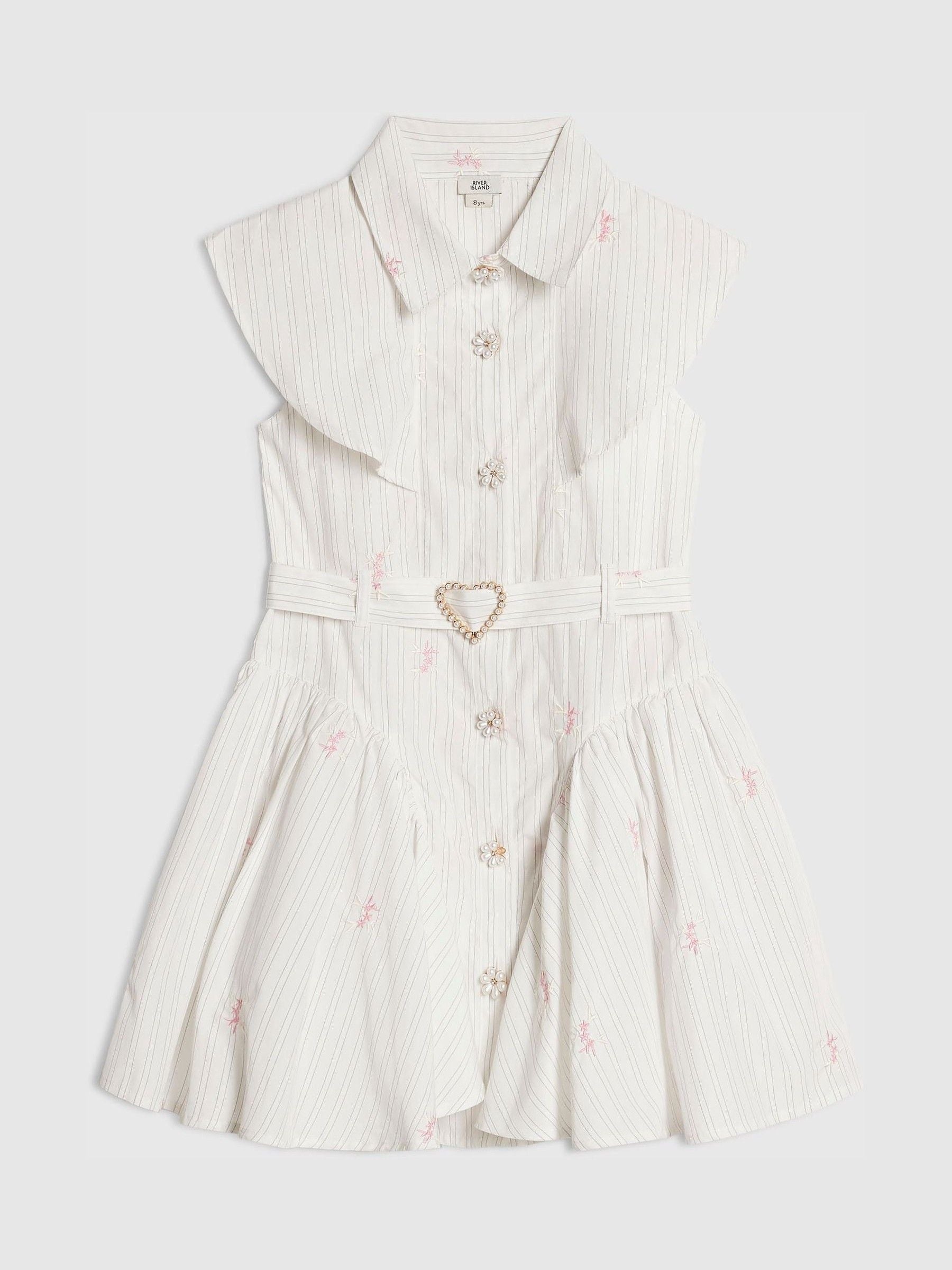 Dsiney Kidz - River Island Cream Stripe Prom Dress image 1