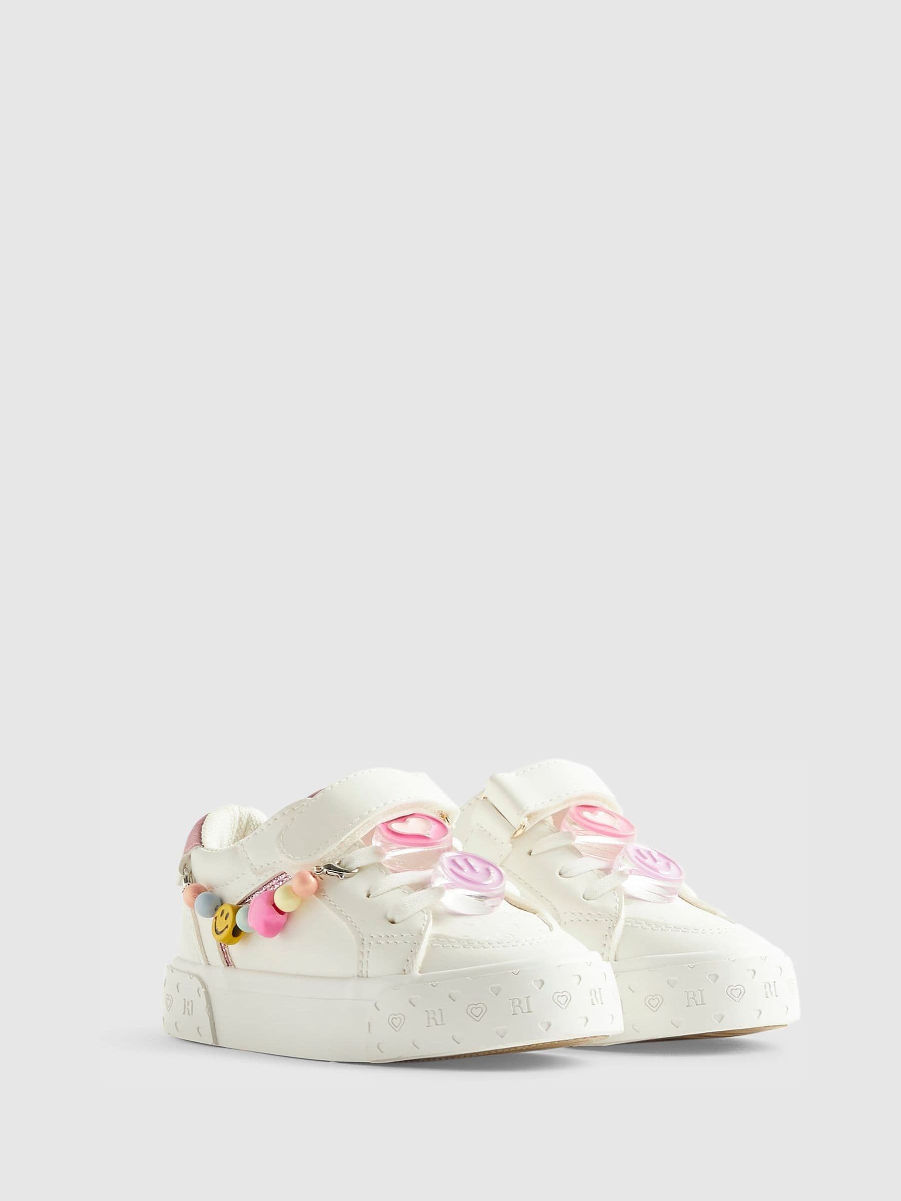 River Island White Charm Trainers image 3