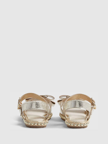 River Island Silver Metallic Bow Espadrille Sandals image 3