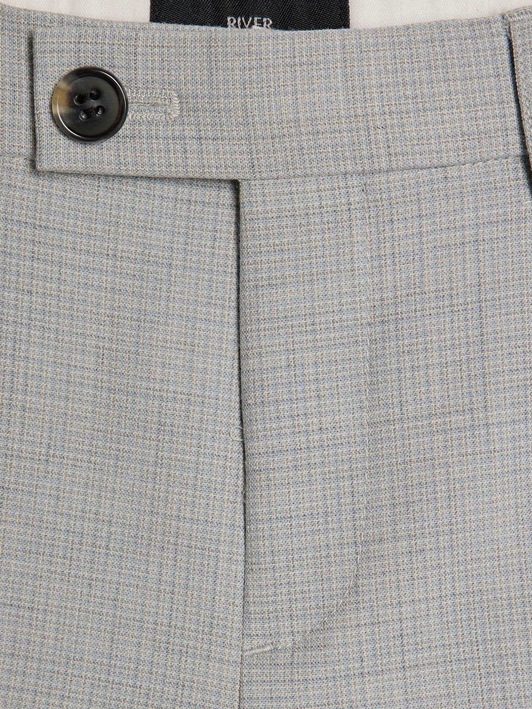 River Island Grey Tailored Suit Shorts image 3