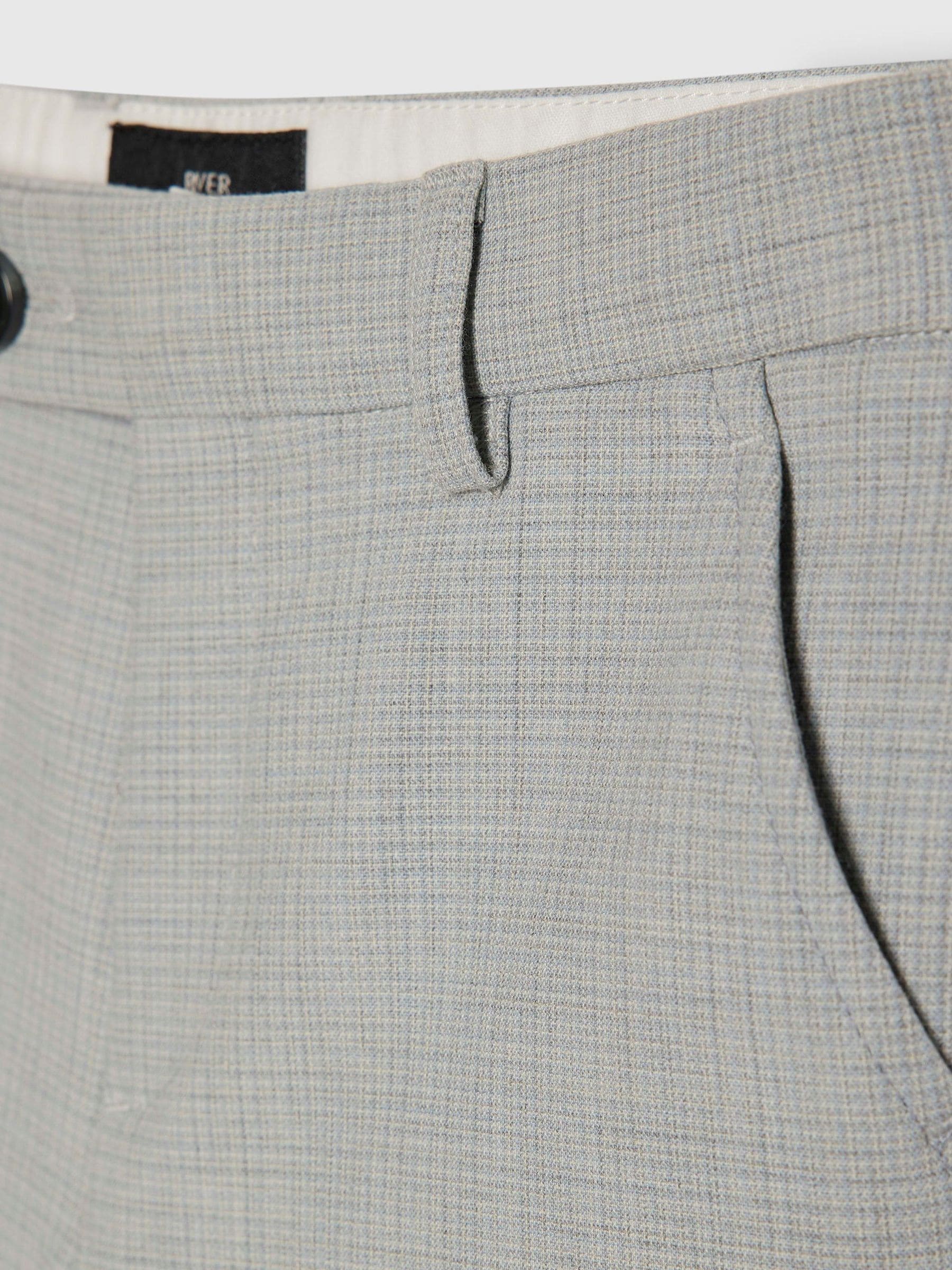 River Island Grey Tailored Suit Shorts image 4