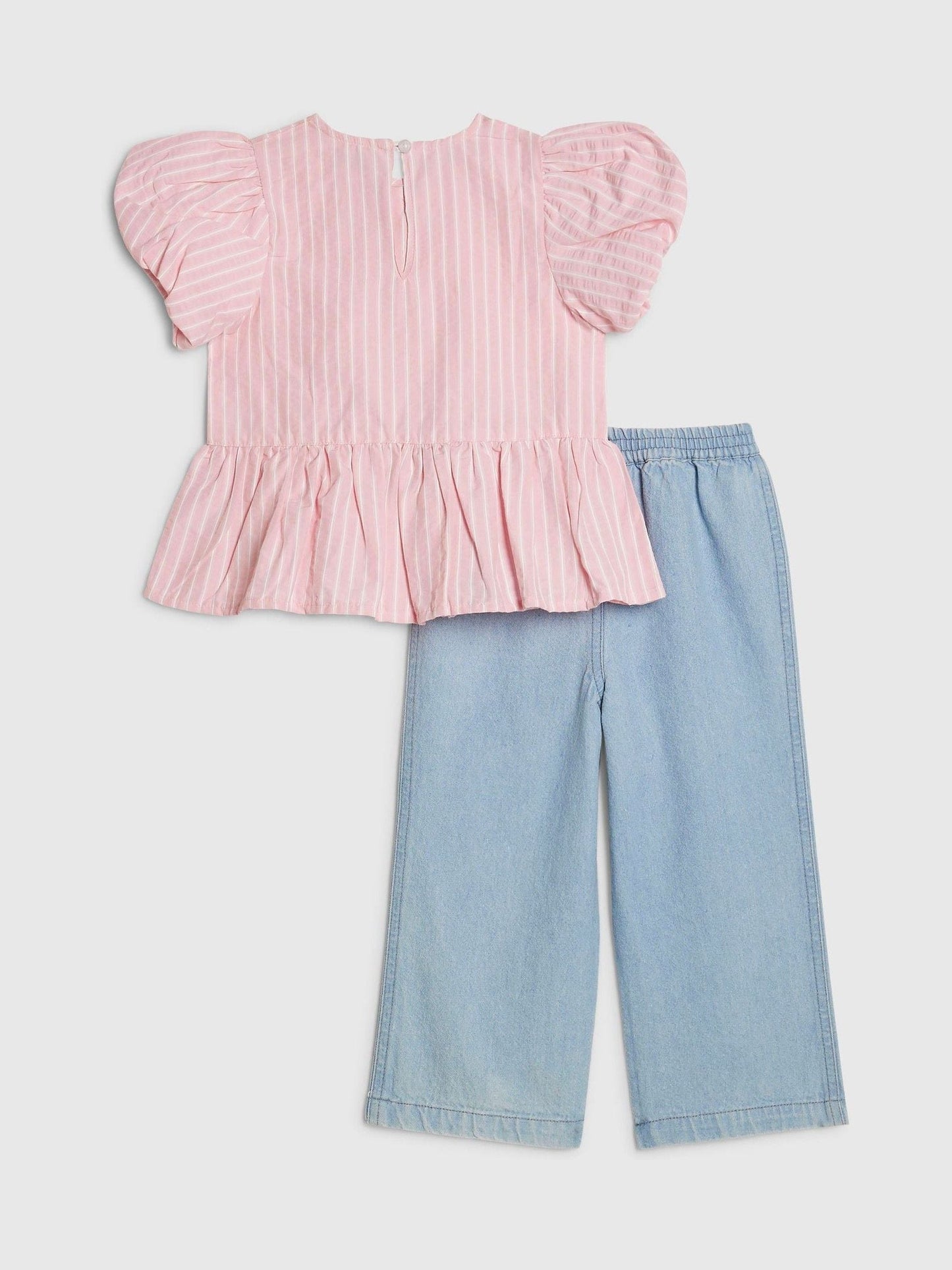 River Island Pink Seersucker Top & Jeans Set image 2