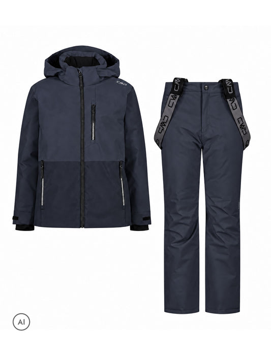 CMP Grey Colourblock Waterproof Ski Jacket And Trousers Set - image 1