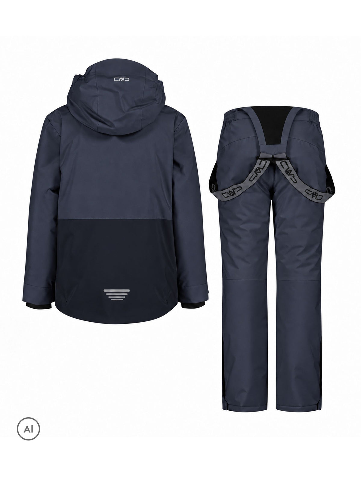 CMP Grey Colourblock Waterproof Ski Jacket And Trousers Set - image 3
