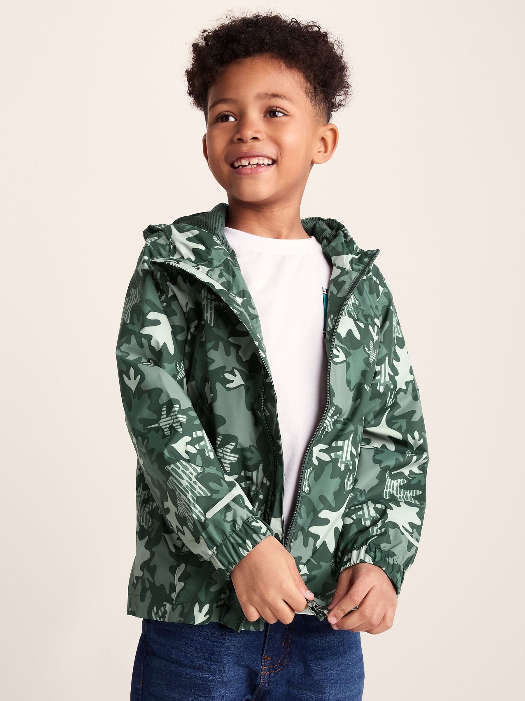 Dsiney Kidz - Tog 24 Green Oak Leaf Print Mauve Waterproof Jacket image 1
