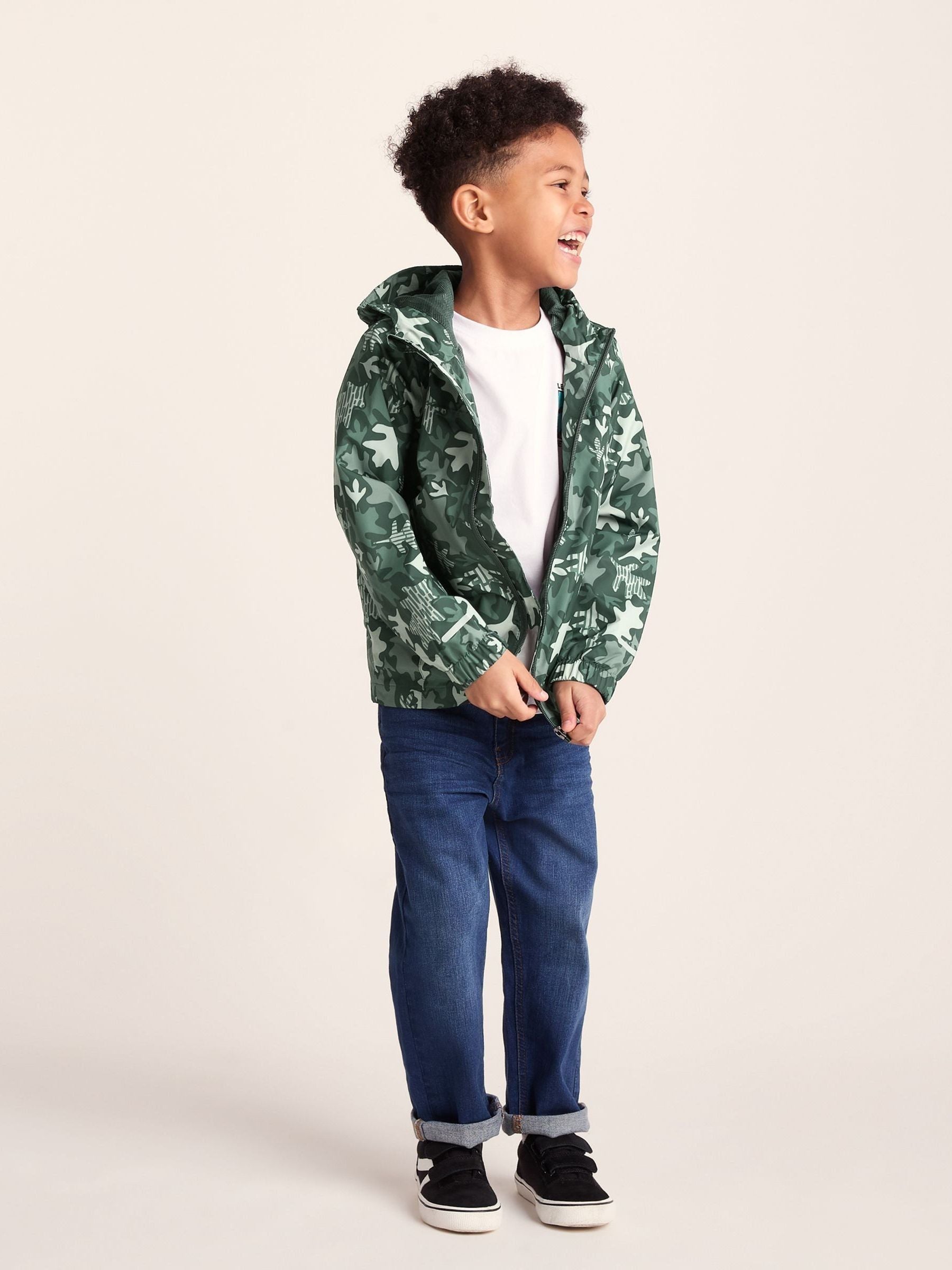 Dsiney Kidz - Tog 24 Green Oak Leaf Print Mauve Waterproof Jacket image 2