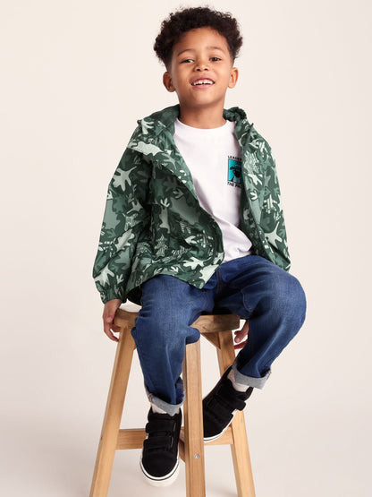 Dsiney Kidz - Tog 24 Green Oak Leaf Print Mauve Waterproof Jacket image 4