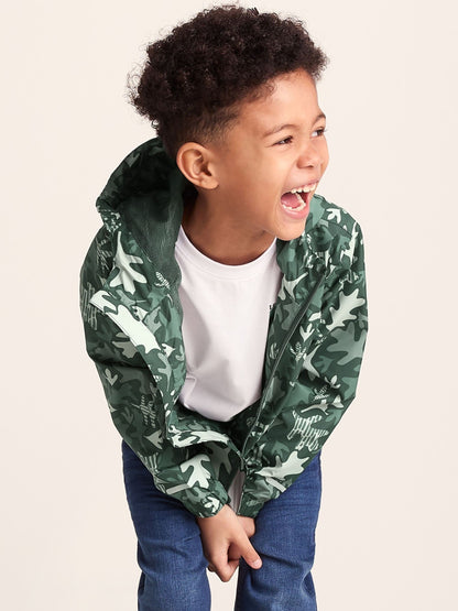 Dsiney Kidz - Tog 24 Green Oak Leaf Print Mauve Waterproof Jacket image 5