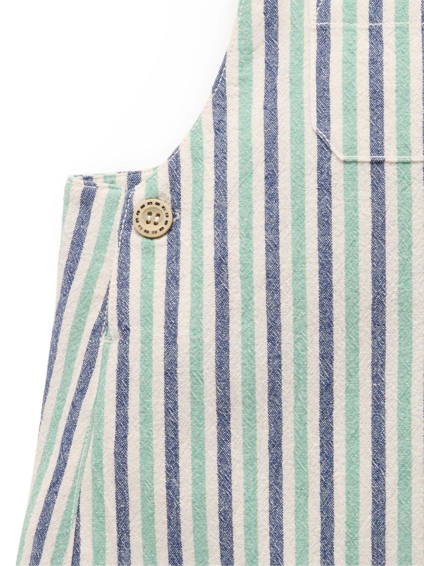 Purebaby Blue Striped Dungarees image 3