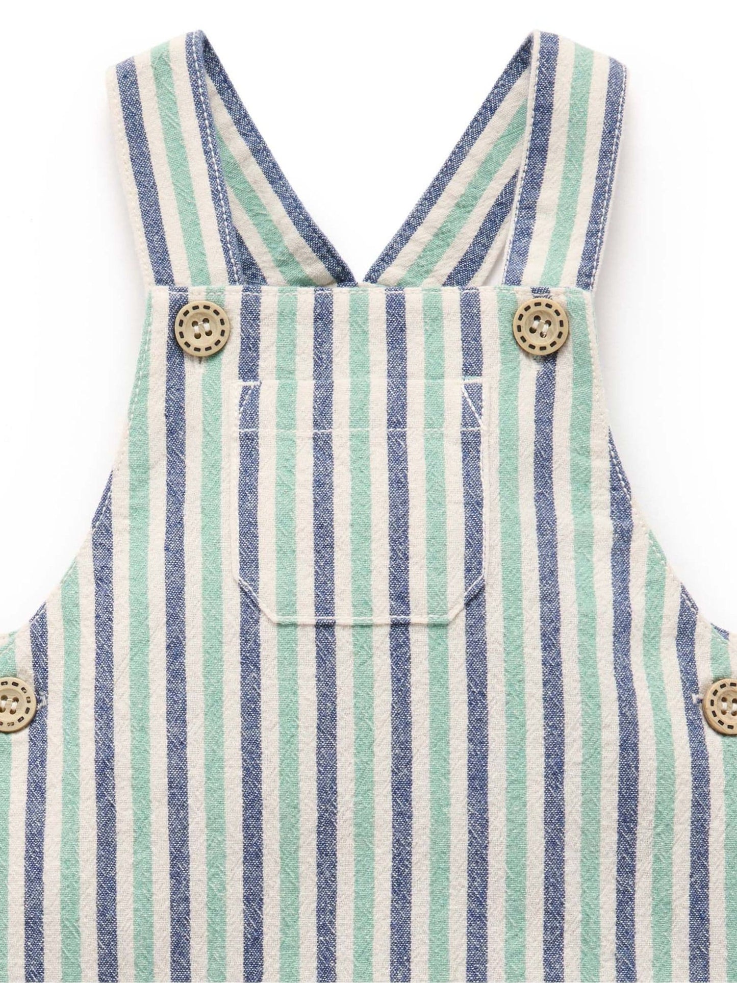 Purebaby Blue Striped Dungarees image 4