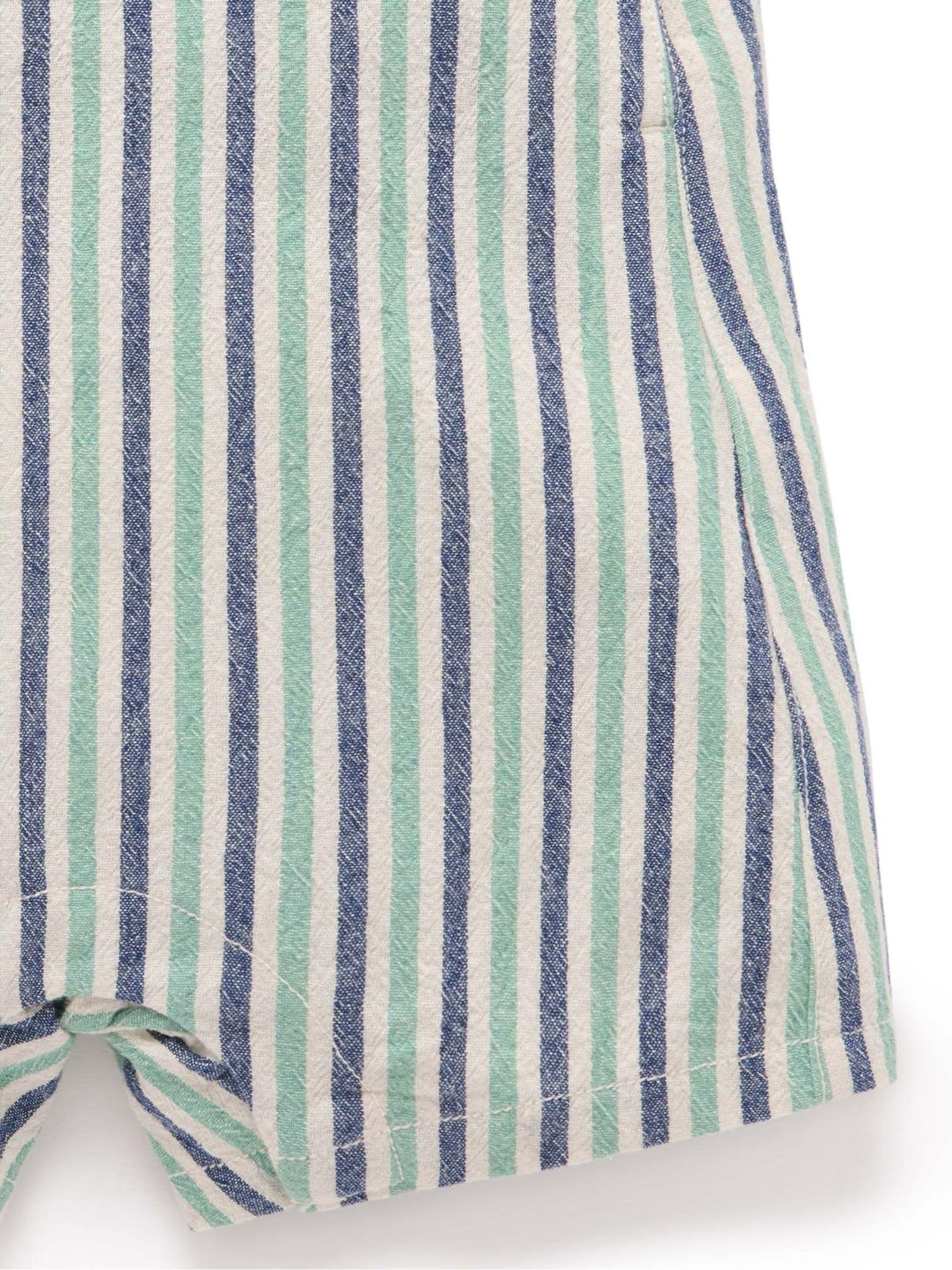 Purebaby Blue Striped Dungarees image 5