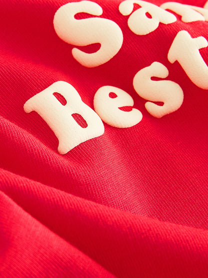 Dsiney Kidz - Bright Red Santa's Best Buddy Long Sleeve Christmas T-Shirt (3mths-7yrs) image 4