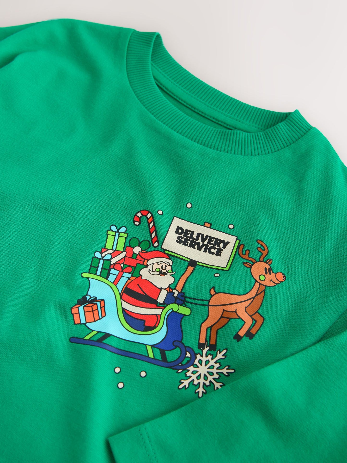 Dsiney Kidz - Green Santa Delivery Long Sleeve Christmas T-Shirt (3mths-7yrs) image 3
