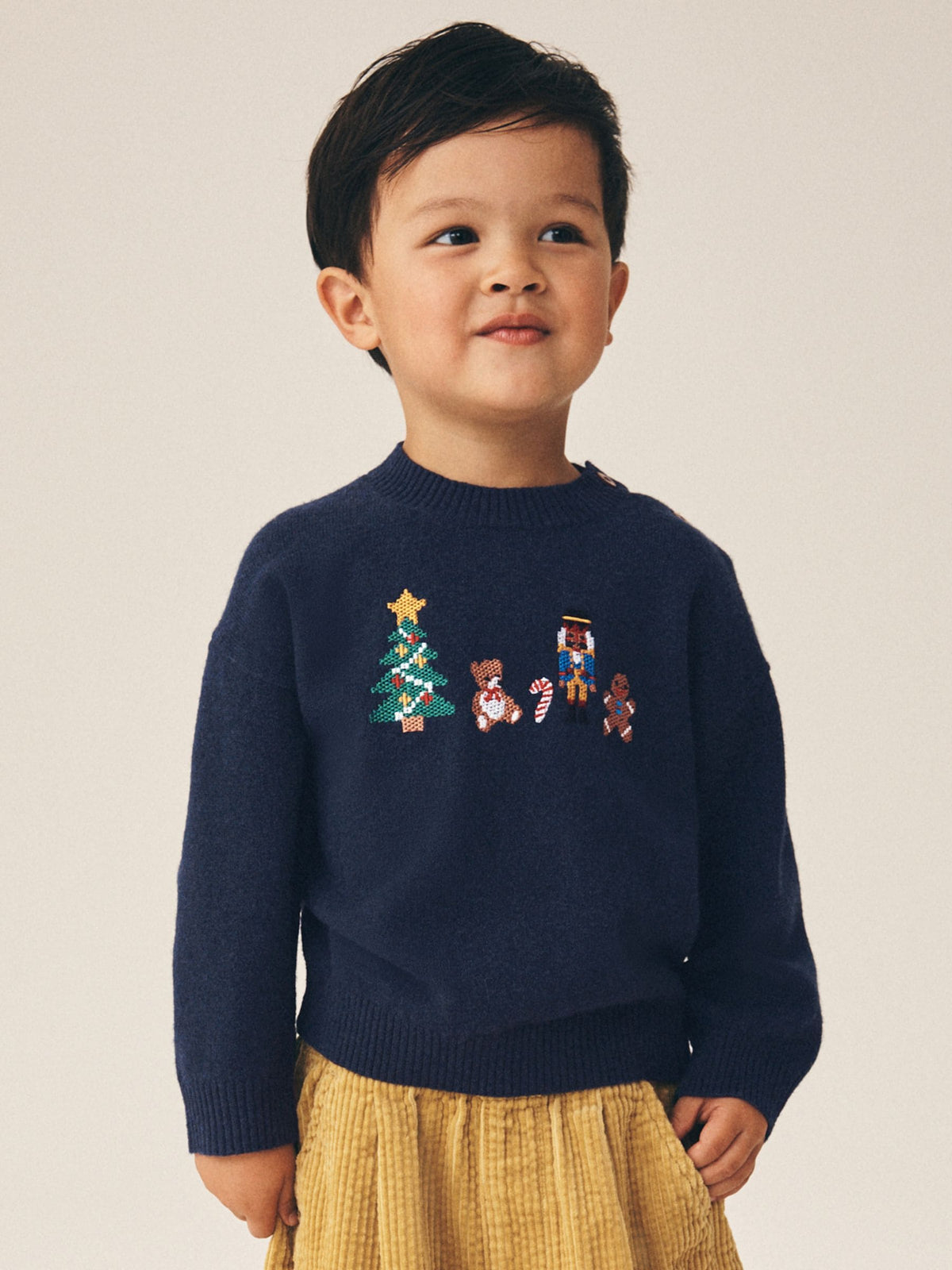 Navy Christmas Crew Neck Jumper (3mths-7yrs) - image 1