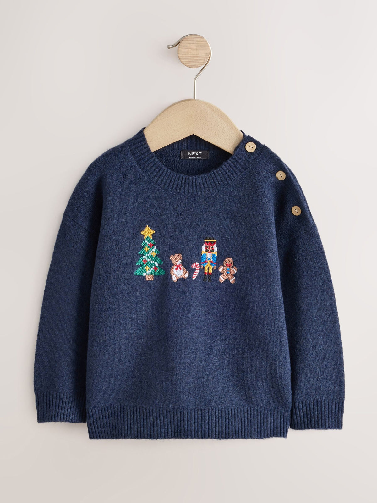 Navy Christmas Crew Neck Jumper (3mths-7yrs) - image 4