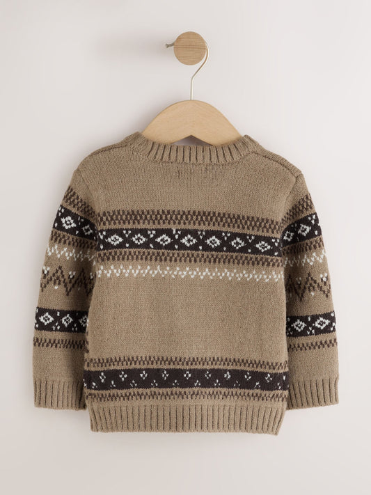 Dsiney Kidz - Mink Brown Fox Character Knitted Crew Neck Jumper (3mths-7yrs) image 2