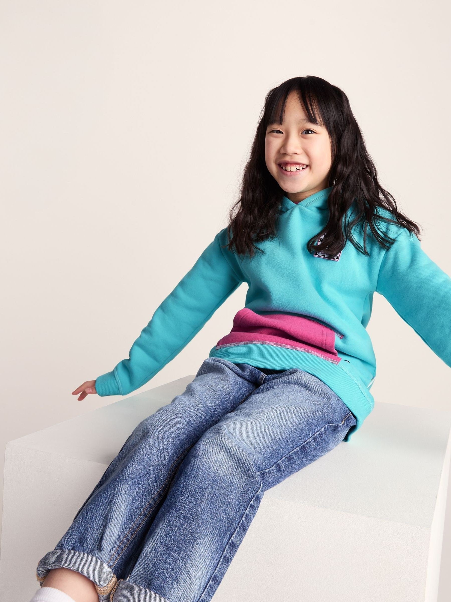 Dsiney Kidz - Tog 24 Turquoise Blue/Pink Pelibuey Kids Shaun the Sheep Hoodie image 4