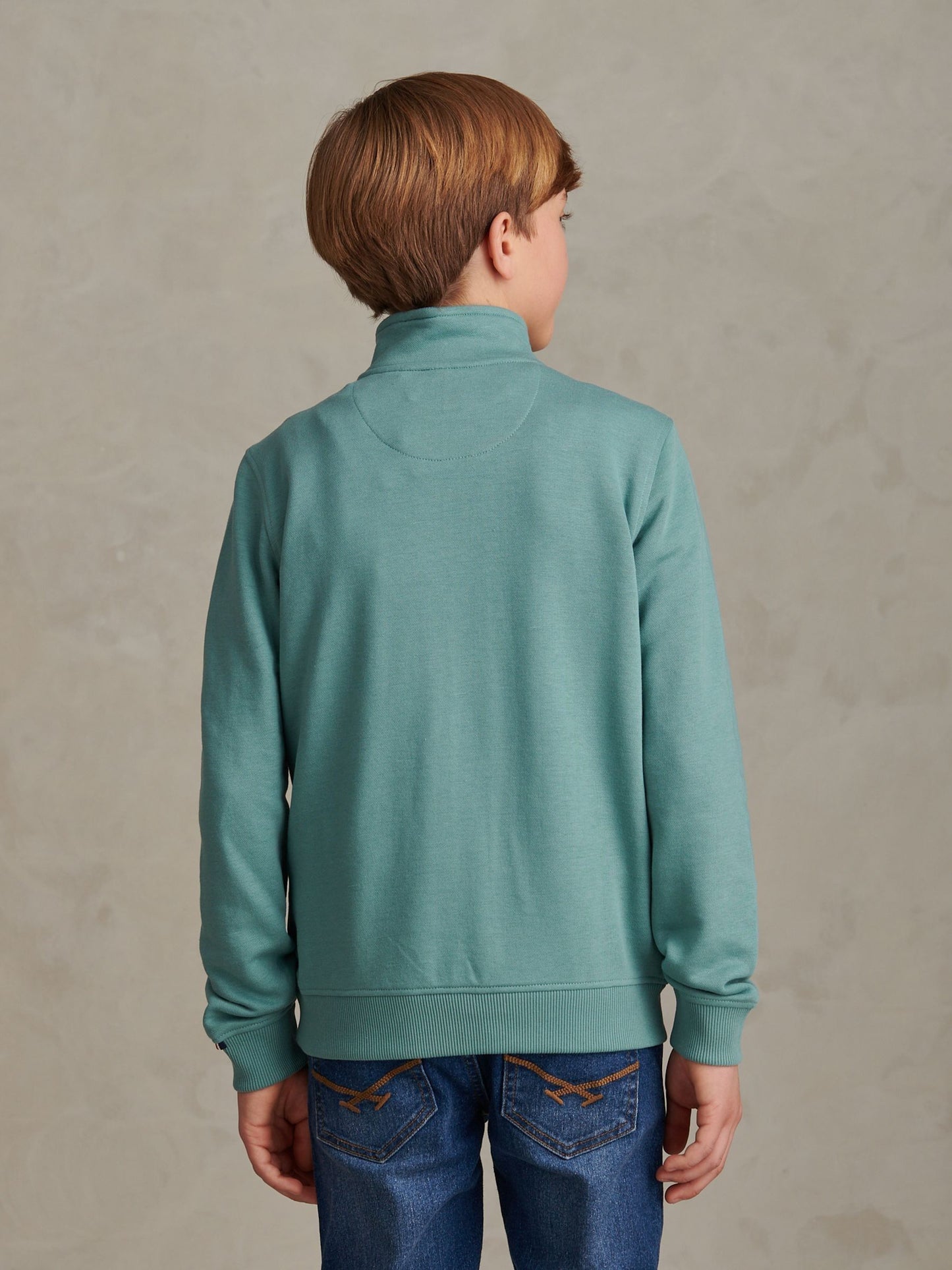 Dsiney Kidz - U.S. Polo Assn. Green Double Horsemen ¼ Zip Sweatshirt image 4