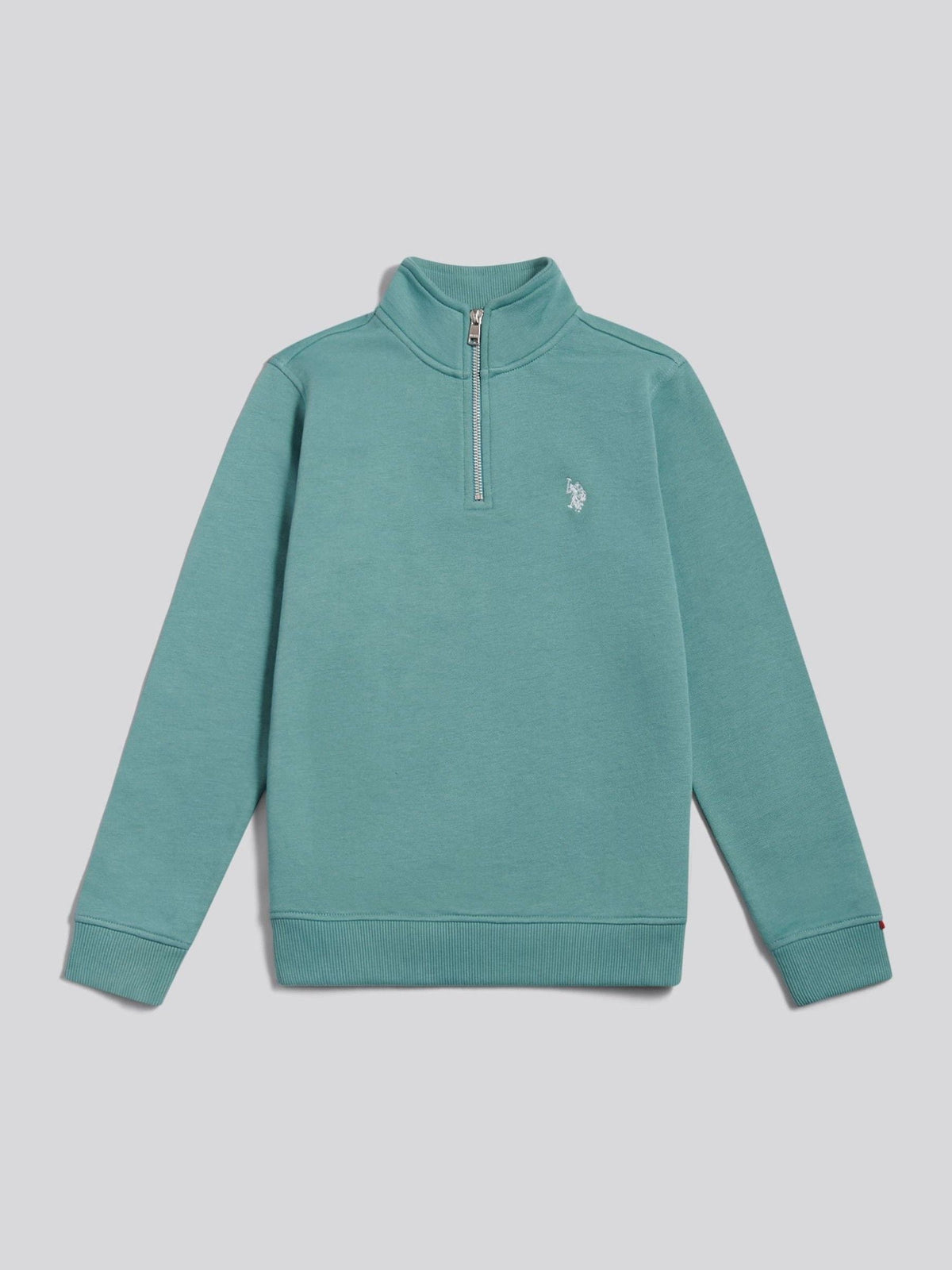 Dsiney Kidz - U.S. Polo Assn. Green Double Horsemen ¼ Zip Sweatshirt image 5