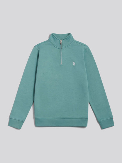 Dsiney Kidz - U.S. Polo Assn. Green Double Horsemen ¼ Zip Sweatshirt image 5