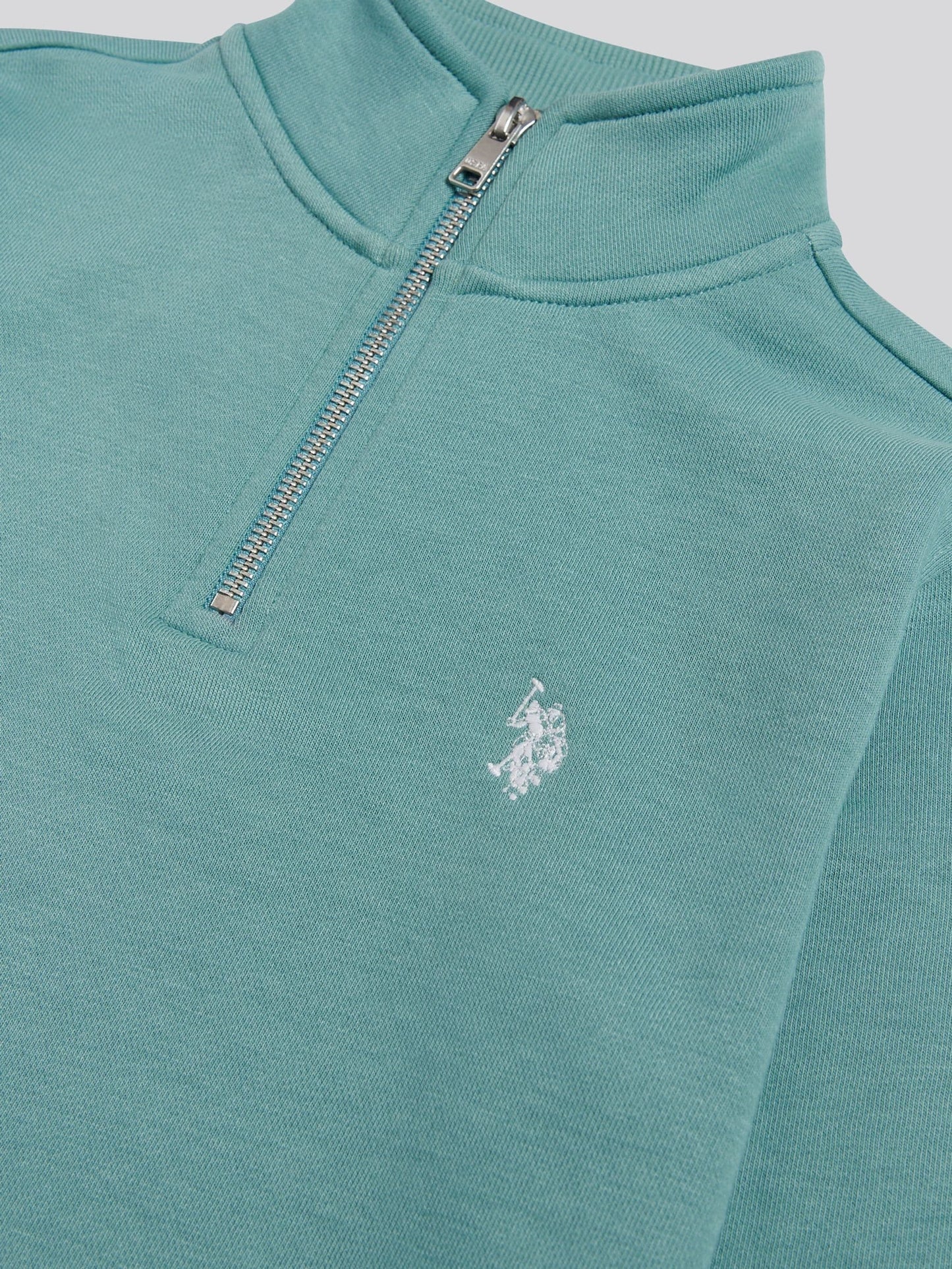 Dsiney Kidz - U.S. Polo Assn. Green Double Horsemen ¼ Zip Sweatshirt image 7