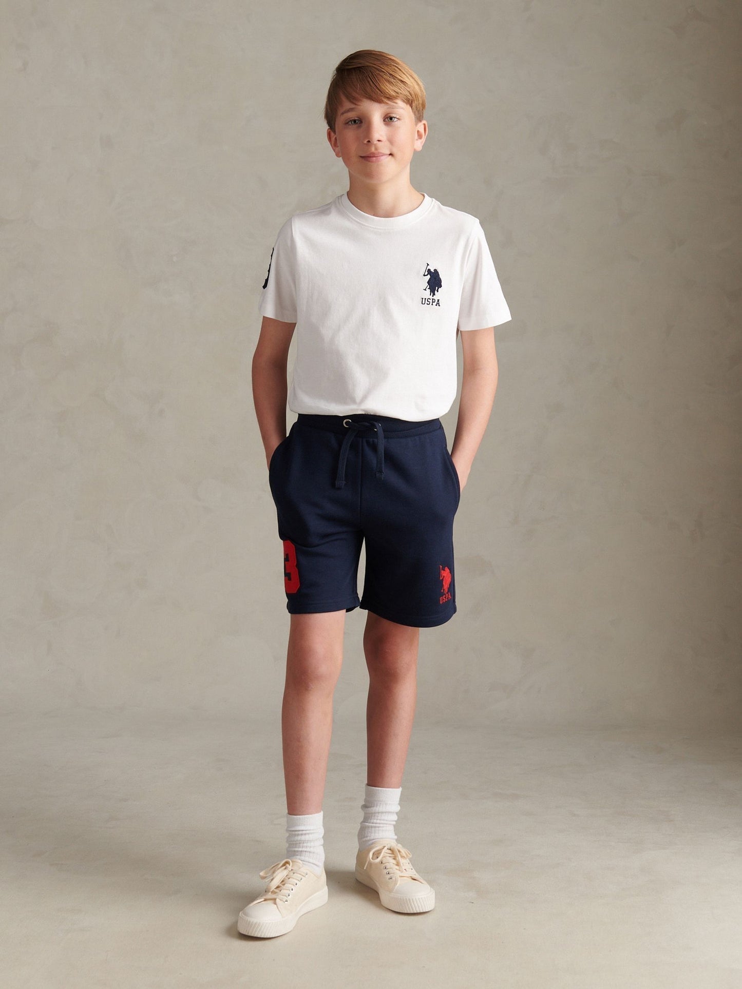 Dsiney Kidz - U.S. Polo Assn. Navy Blue Player 3 Sweat Shorts image 3