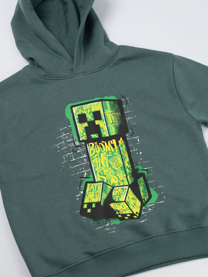 Dsiney Kidz - Vanilla Underground Green Minecraft Creeper Sweatshirt and Joggers Set image 3
