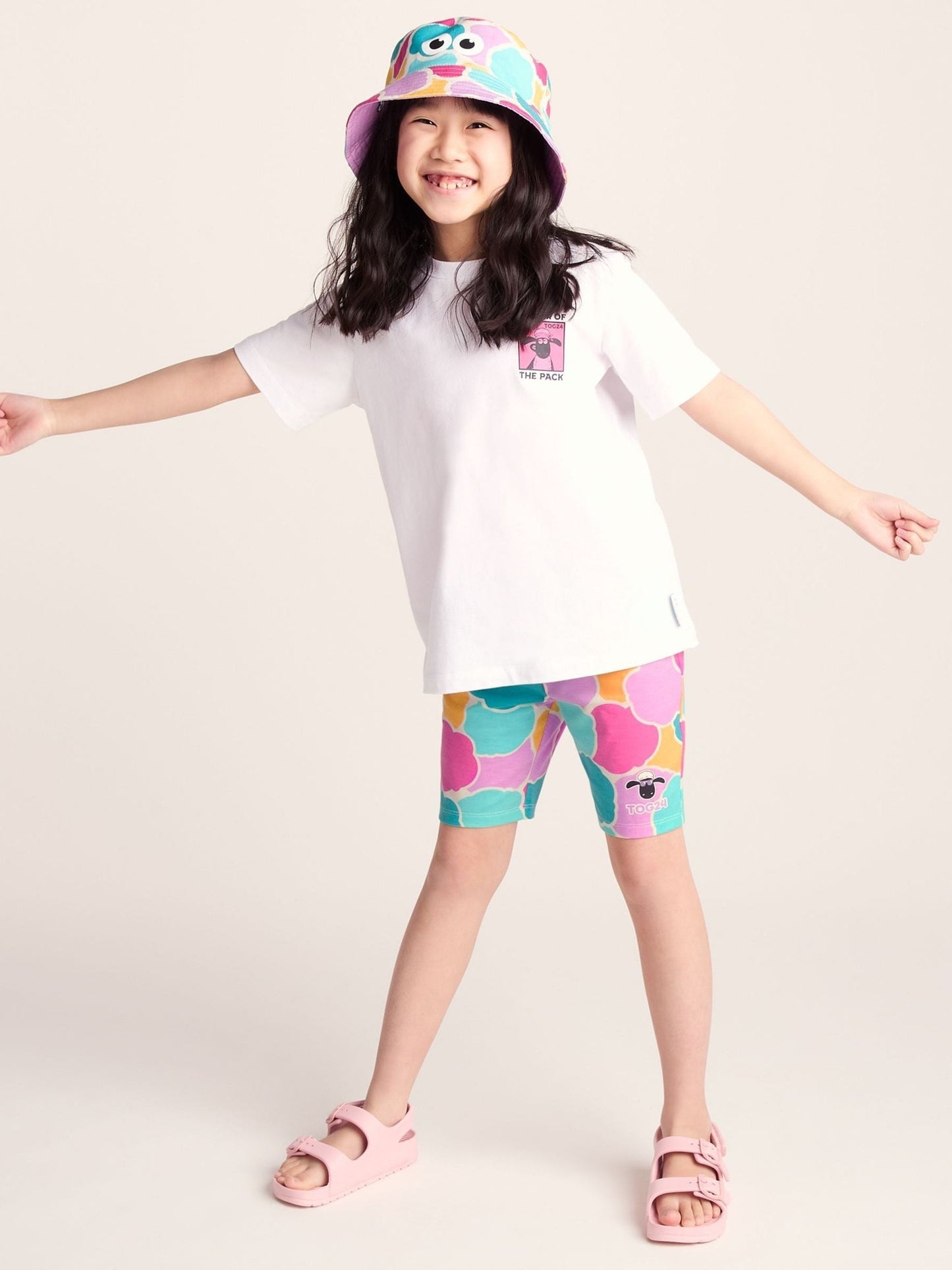 Tog 24 Pink Altay Kids Shaun the Sheep Cycling Shorts image 2