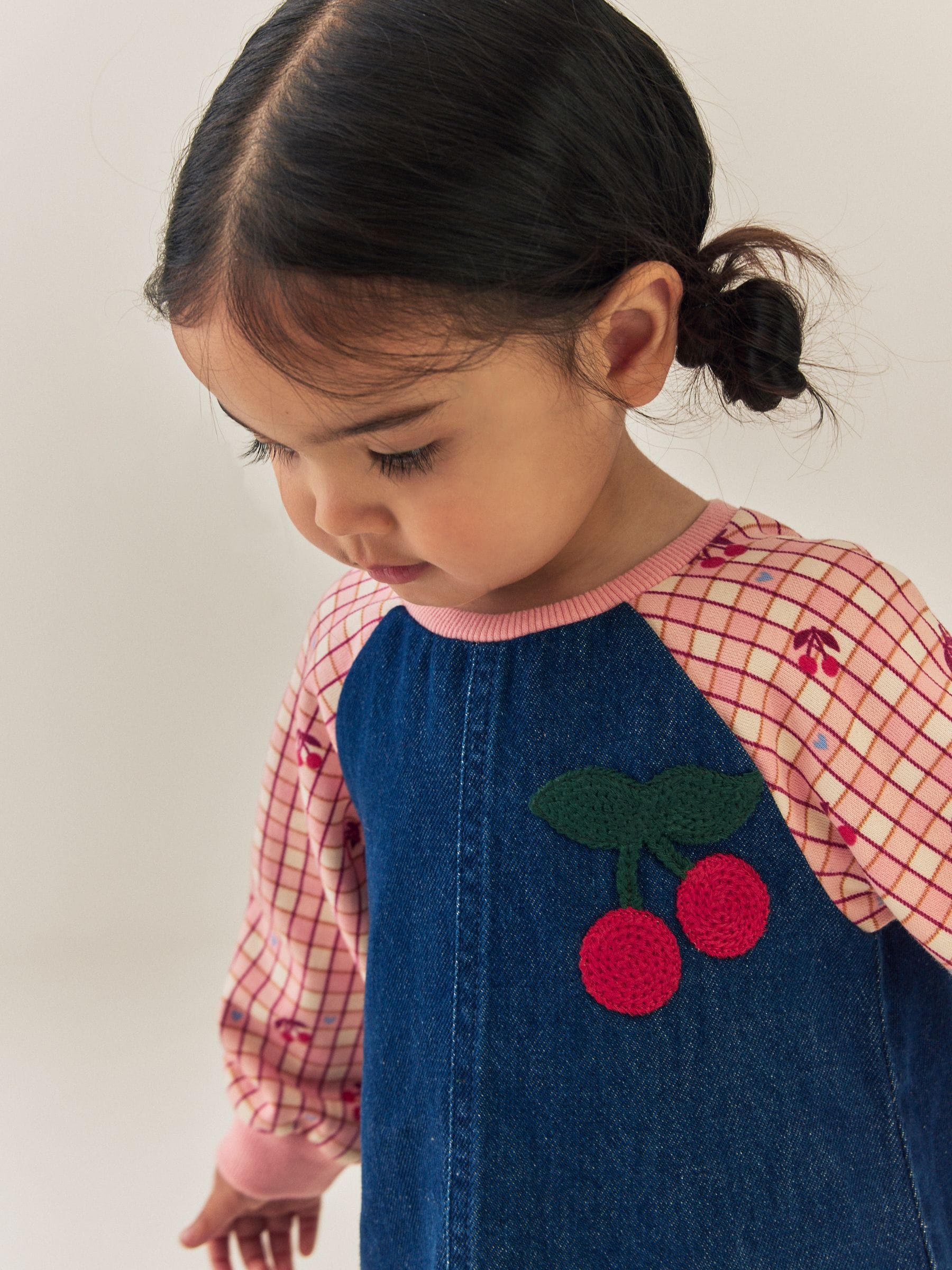 Dsiney Kidz - Cherry Print Raglan Denim Dress (3mths-8yrs) image 4