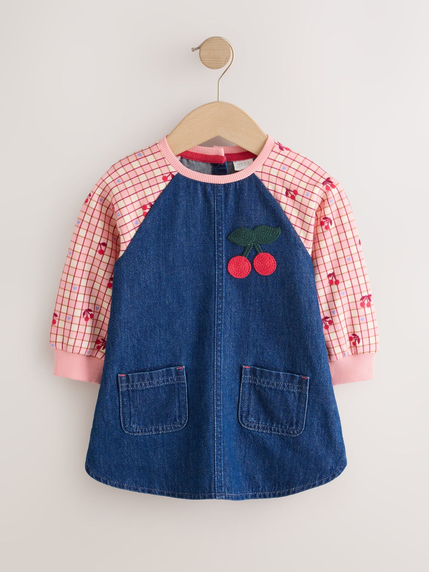 Dsiney Kidz - Cherry Print Raglan Denim Dress (3mths-8yrs) image 5