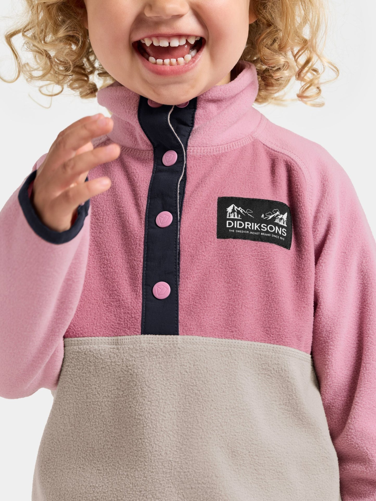 Dsiney Kidz - Didriksons Pink Monte Half Button Fleece image 4