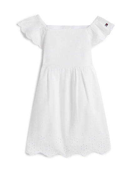 Tommy Hilfiger White Broderie Anglaise Dress And Bloomers Set image 2