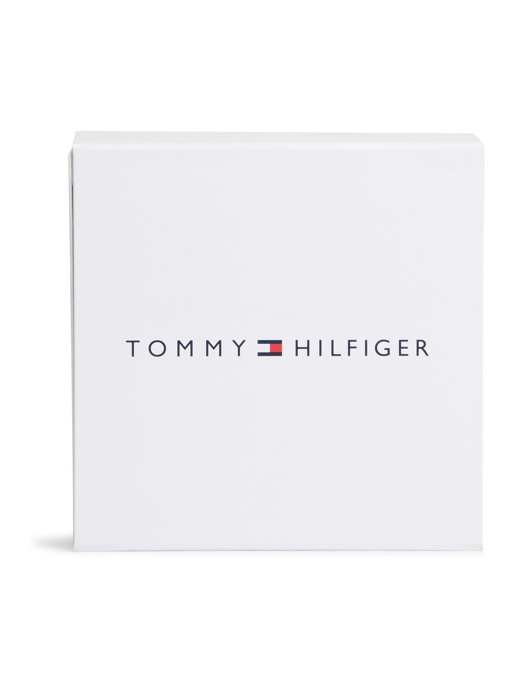 Tommy Hilfiger Brown Essential Dungaree Shorts And T-Shirt Gift Box image 3