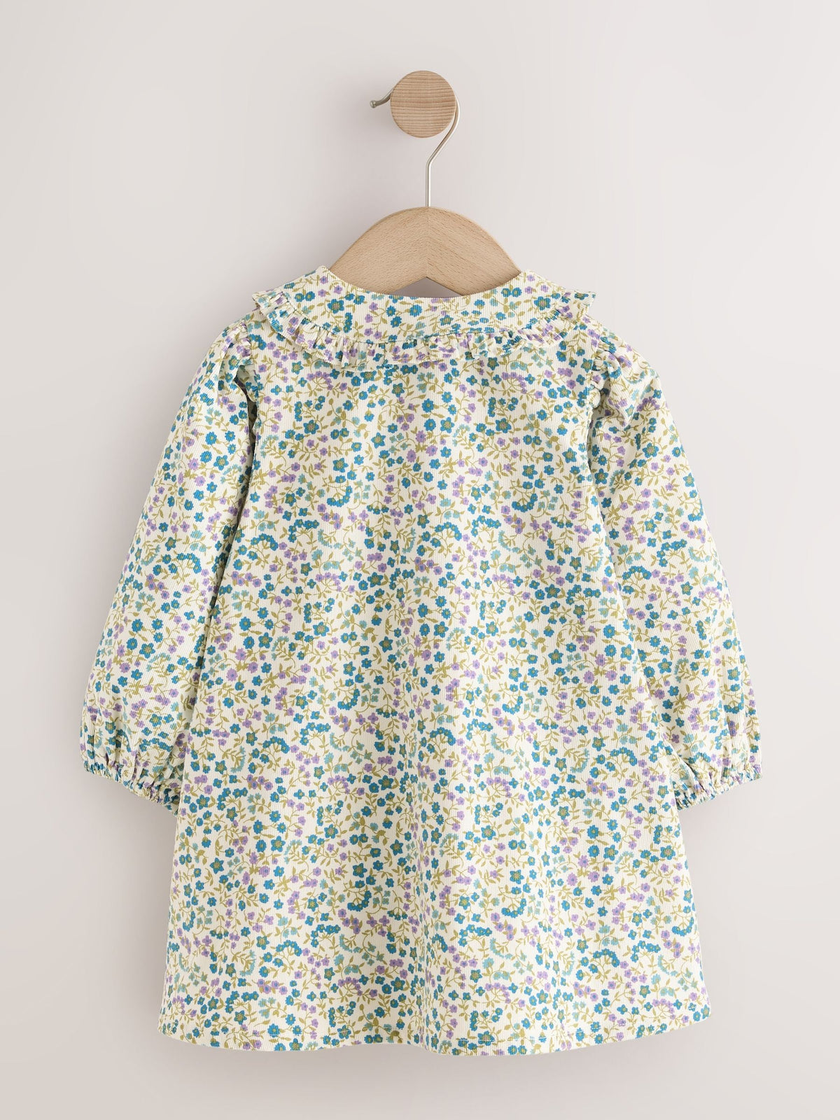 Dsiney Kidz - Blue Ditsy Floral Cord 3D Bow Collar Dress (3mths-8yrs) image 7