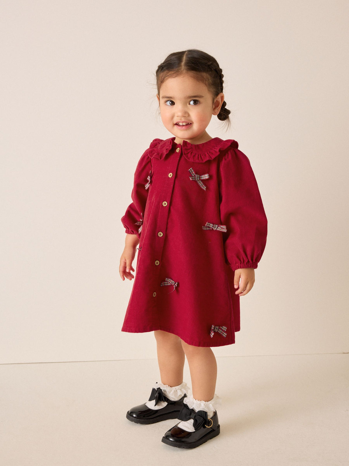 Dsiney Kidz - Red Cord 3D Bow Collar Dress (3mths-8yrs) image 1