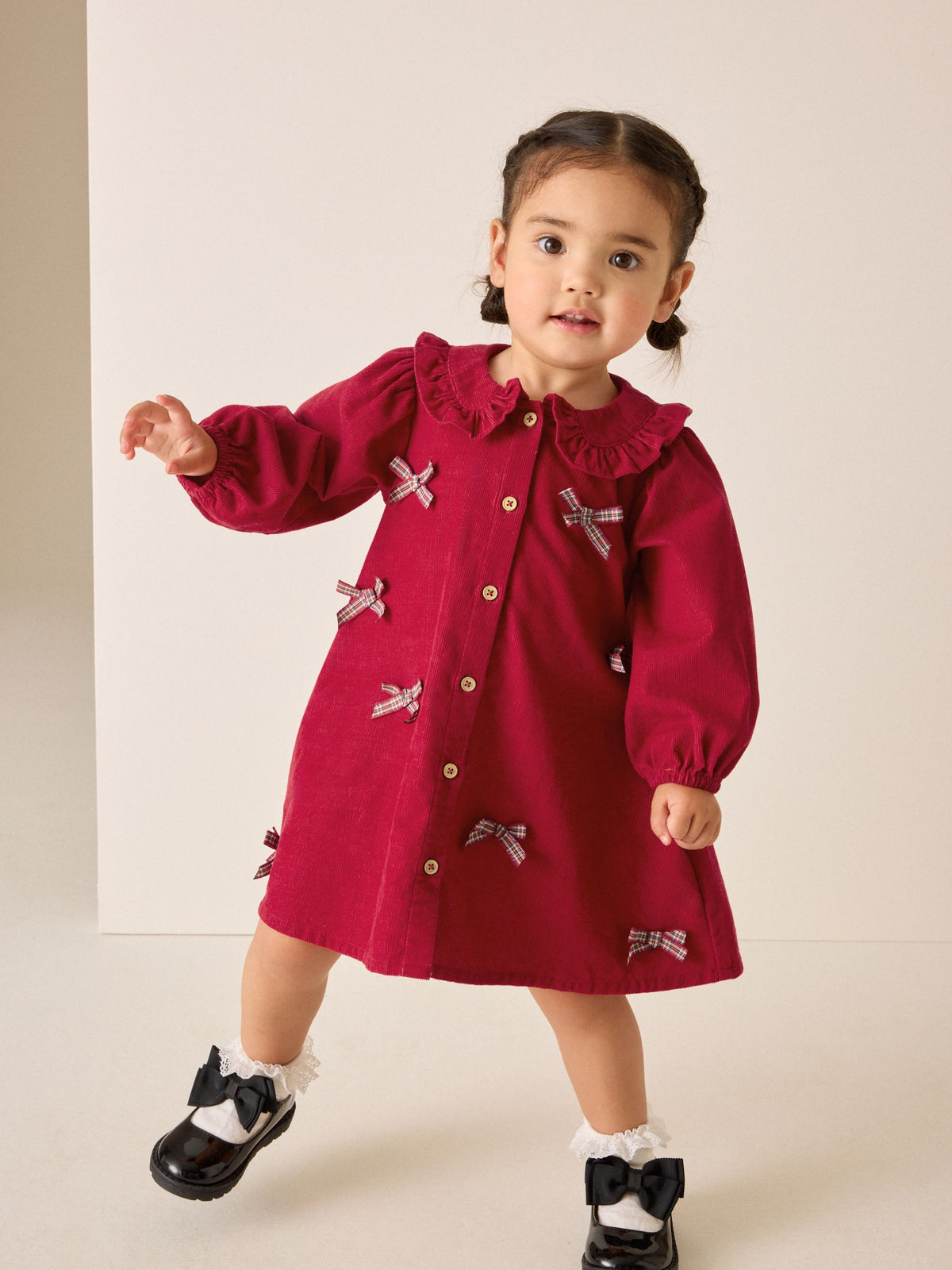 Dsiney Kidz - Red Cord 3D Bow Collar Dress (3mths-8yrs) image 3