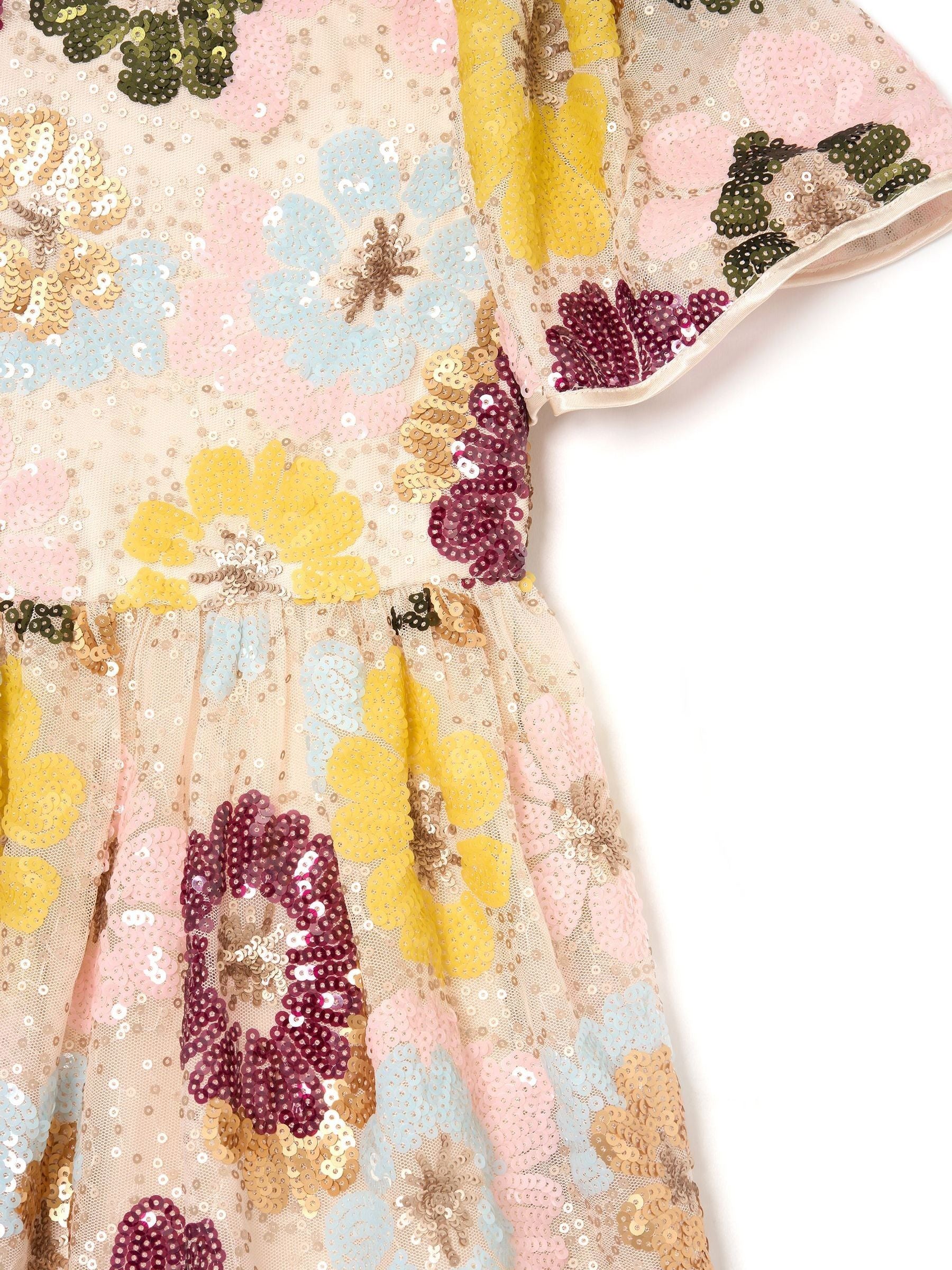 Angel & Rocket White Verity Flower Sequin Dress image 4
