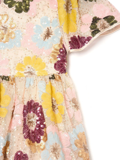 Angel & Rocket White Verity Flower Sequin Dress image 4
