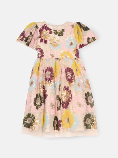 Angel & Rocket White Verity Flower Sequin Dress image 6
