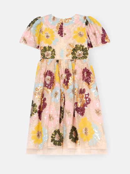 Angel & Rocket White Verity Flower Sequin Dress image 7