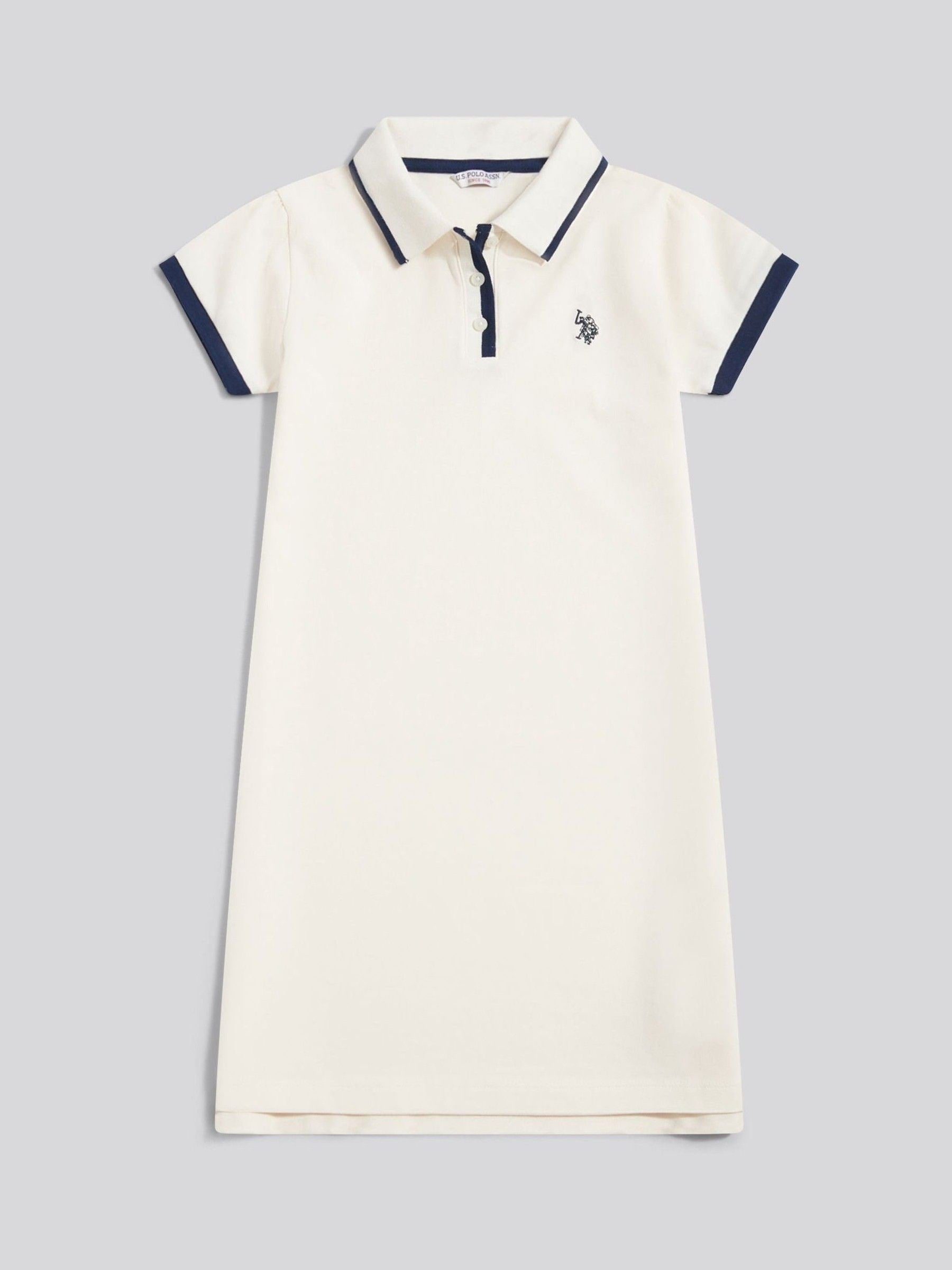 U.S. Polo Assn Off White Cap Sleeve Polo Dress image 1