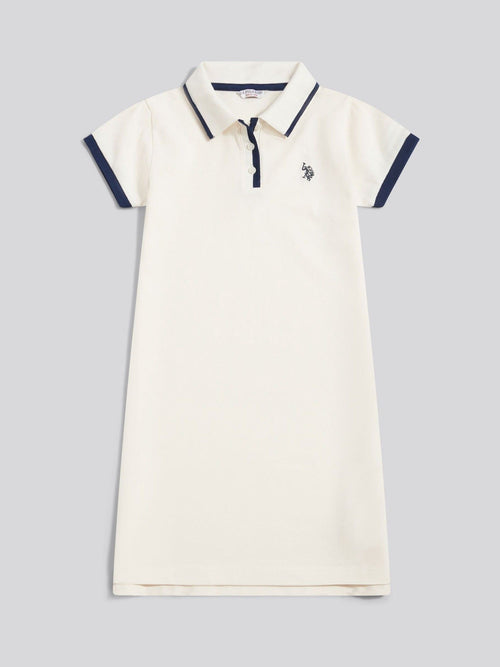Dsiney Kidz - U.S. Polo Assn Off White Cap Sleeve Polo Dress image 1