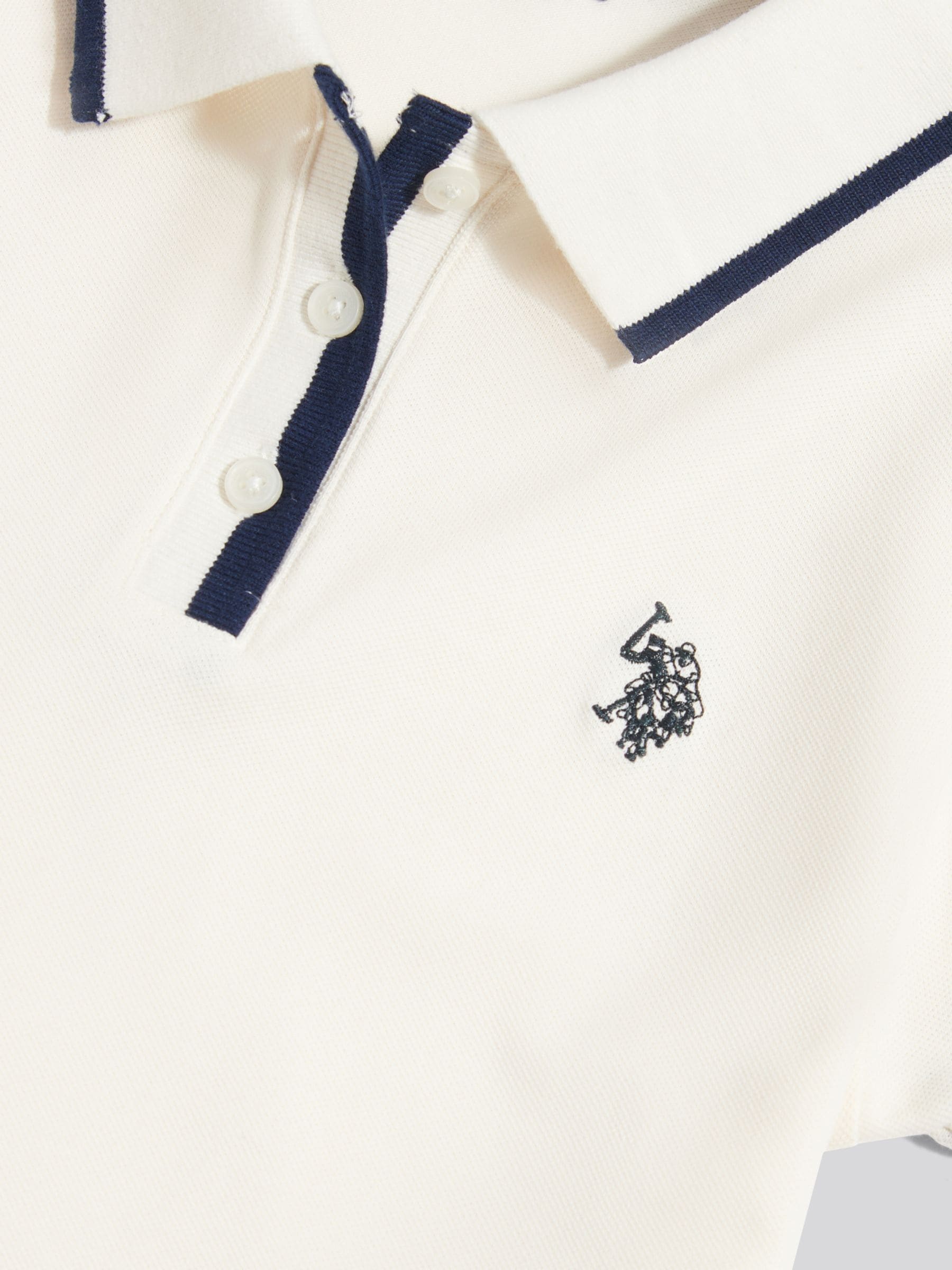 U.S. Polo Assn Off White Cap Sleeve Polo Dress image 3
