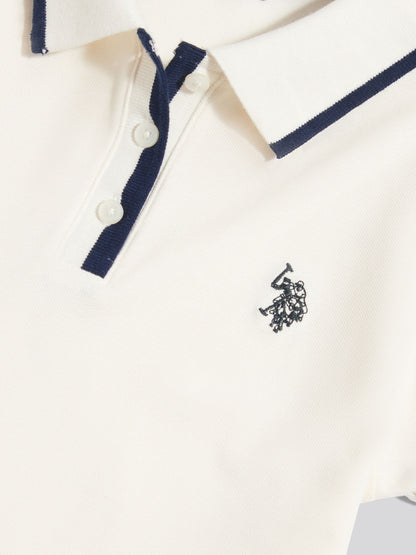 U.S. Polo Assn Off White Cap Sleeve Polo Dress image 3