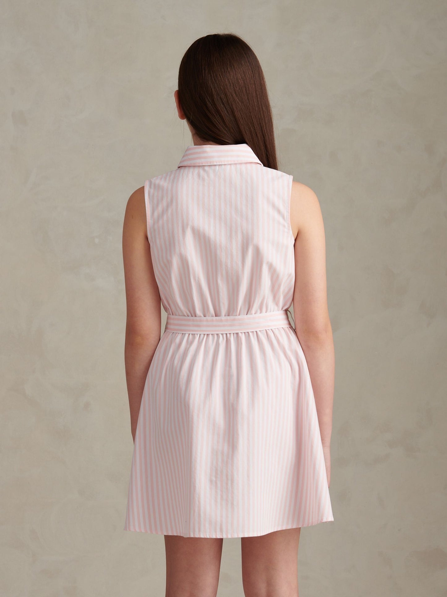 U.S. Polo Assn Pink Striped Sleeveless Shirt Dress image 4