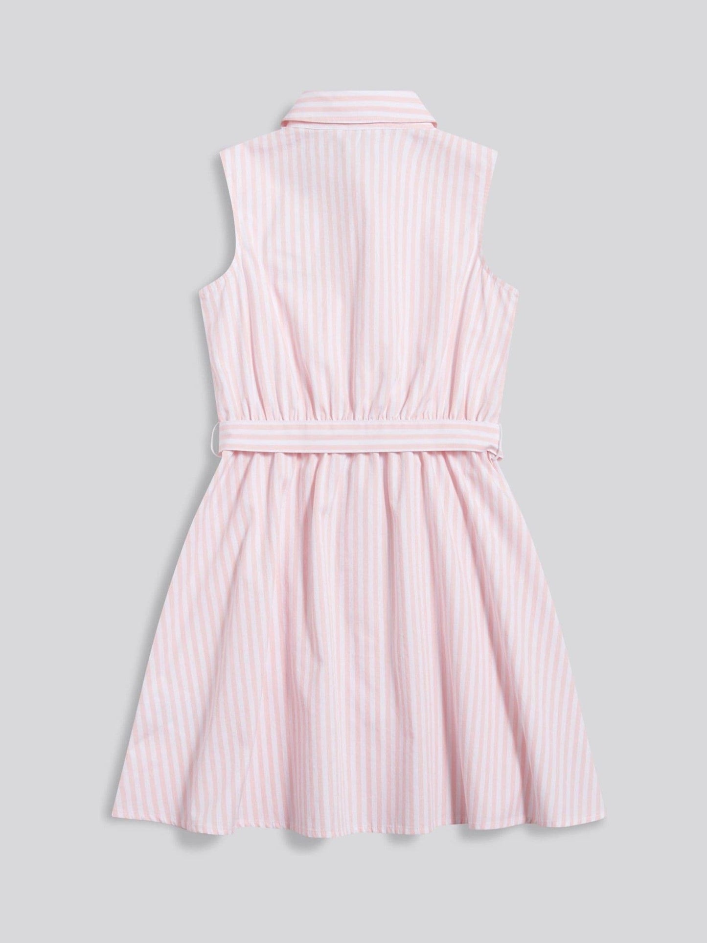 U.S. Polo Assn Pink Striped Sleeveless Shirt Dress image 6