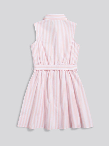 U.S. Polo Assn Pink Striped Sleeveless Shirt Dress image 6